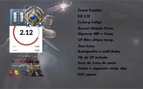 Conta com Cyborg Indigo, KD 2.0, Item troca de nome e 11k ZP
