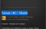 Faixas (★) | Abate testada em campo