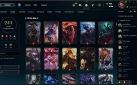 Vendo acc LoL com 241 skins e 160 essências míticas.
