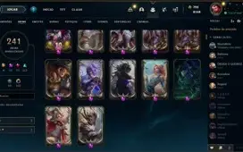 Vendo acc LoL com 241 skins e 160 essências míticas.