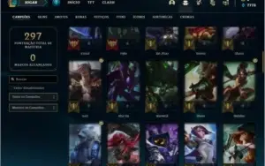 Conta platina 4 com 24 skins e 80 champs