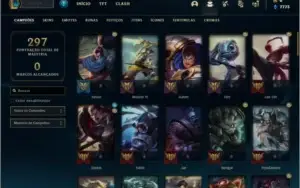 Conta platina 4 com 24 skins e 80 champs