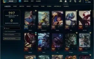 Conta platina 4 com 24 skins e 80 champs