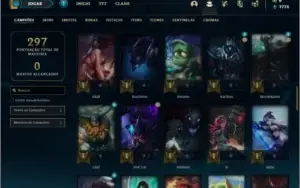 Conta platina 4 com 24 skins e 80 champs