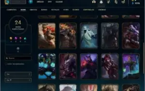 Conta platina 4 com 24 skins e 80 champs