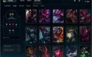 Conta level 40 + Borda de ouro+prata II+ 110campeões+69skins