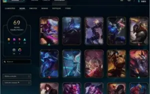 Conta level 40 + Borda de ouro+prata II+ 110campeões+69skins