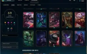 Conta level 40 + Borda de ouro+prata II+ 110campeões+69skins