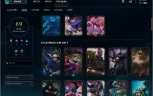 Conta level 40 + Borda de ouro+prata II+ 110campeões+69skins