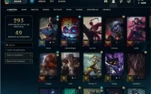 Conta ouro 4 com 71 Champs e 27 Skins + 1 Fragmento