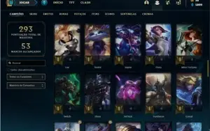 Conta ouro 4 com 71 Champs e 27 Skins + 1 Fragmento