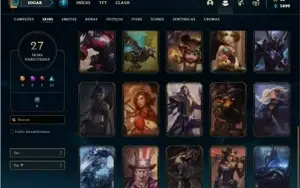 Conta ouro 4 com 71 Champs e 27 Skins + 1 Fragmento