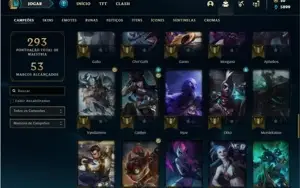 Conta ouro 4 com 71 Champs e 27 Skins + 1 Fragmento