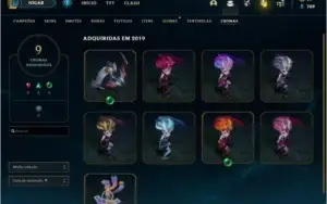 CONTA DIAMANTE COM 2 SKINS PRESTÍGIOS