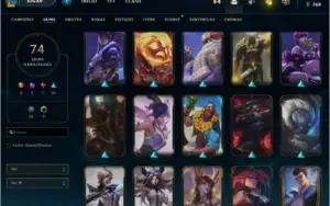CONTA DIAMANTE COM 2 SKINS PRESTÍGIOS
