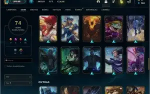 CONTA DIAMANTE COM 2 SKINS PRESTÍGIOS