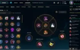 Conta LOL Diamante 4 SoloQ 48 Skins 135 Ícones 91 Campeões