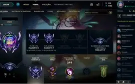 Conta LOL Diamante 4 SoloQ 48 Skins 135 Ícones 91 Campeões
