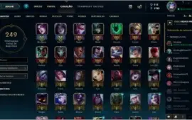 Conta LOL Diamante 4 SoloQ 48 Skins 135 Ícones 91 Campeões