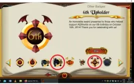 Conta De 2013 + 6th Upholder (Adventure Quest Worlds)
