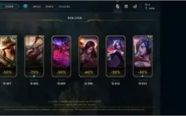 Conta Gold Ouro 2 SoloDuo | Flex Ouro 5 com muitas skins