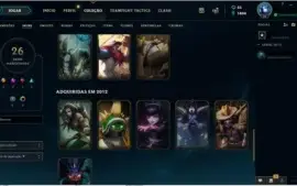 CONTA LOL COM RAMMUS REI, 89 CHAMPS, 26 SKINS, MMR GOLD