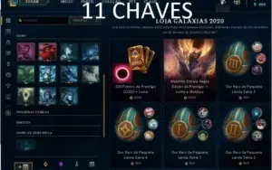 CONTA GOLD 4 LOL VARIAS SKINS E 11 CHAVES