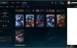 Conta League of Legends, lol, platina 4, 6 anos de conta.