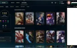 Conta League of Legends, lol, platina 4, 6 anos de conta.