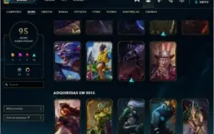 PLATINA TODOS CHAMPS, 95 SKINS PERFEITA PARA MAIN AD E JG