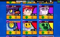 Conta brawl stars com 37 brawlers e 18 level 9