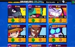 Conta brawl stars com 37 brawlers e 18 level 9