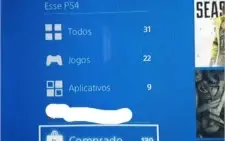 Vendo conta ps4 com +200 jogos e plus ativa até 05/12/2019