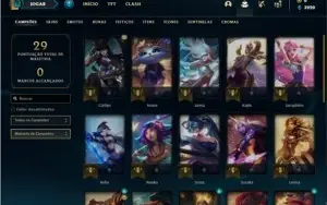 Conta ferro 1 com 26 Champs e 3 Skins + 2 Fragmentos de skin