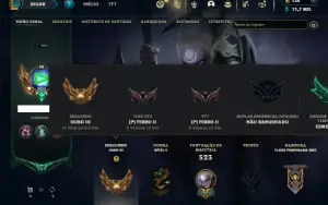 Ouro 3 com TODOS os champs e 145 Skins ( JG / TOP )
