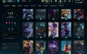 Ouro 3 com TODOS os champs e 145 Skins ( JG / TOP )