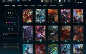 Ouro 3 com TODOS os champs e 145 Skins ( JG / TOP )