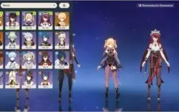 Conta Genshin Impact Klee+Diluc+Mona
