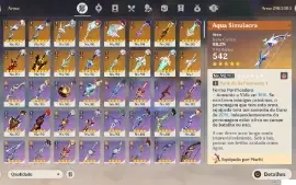 AR60 - 22 5⭐ (Raiden C2 + BiS, Yelan C2 + BiS) - 16 Armas 5⭐