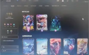 Conta LOL lv 330+ todos personagens 130 skins sem md10