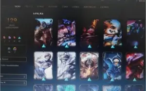 Conta LOL lv 330+ todos personagens 130 skins sem md10