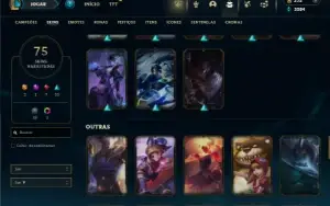 Bronze 3 com 130 champs e 75 Skins + 4 Fragmentos