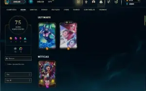 Bronze 3 com 130 champs e 75 Skins + 4 Fragmentos