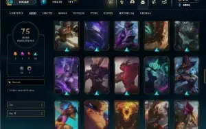 Bronze 3 com 130 champs e 75 Skins + 4 Fragmentos