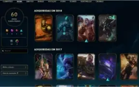 Conta LoL 70 skins