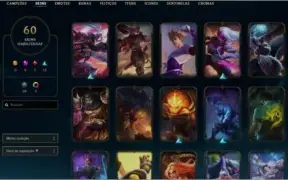 Conta LoL 70 skins