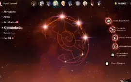Genshin Impact Dehya+Bis, Ayaka e Baculo das areias escarlat