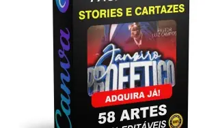 Pack Canva Gospel Stories e Cartazes Vol 2 - 58 Artes