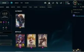 CONTA LOL MAIN TOP ANTIGA!! 137 SKINS OTIMAA E BARATA