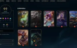 Conta League of Legends Full Acesso - 135 Champs e 92 Skins